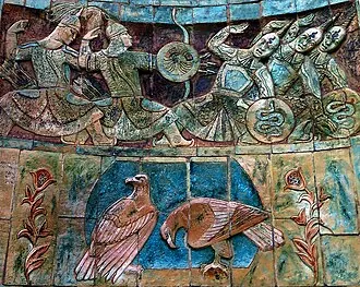 Памятник джангарчи Ээлян Овла (Элиста) — фото 3